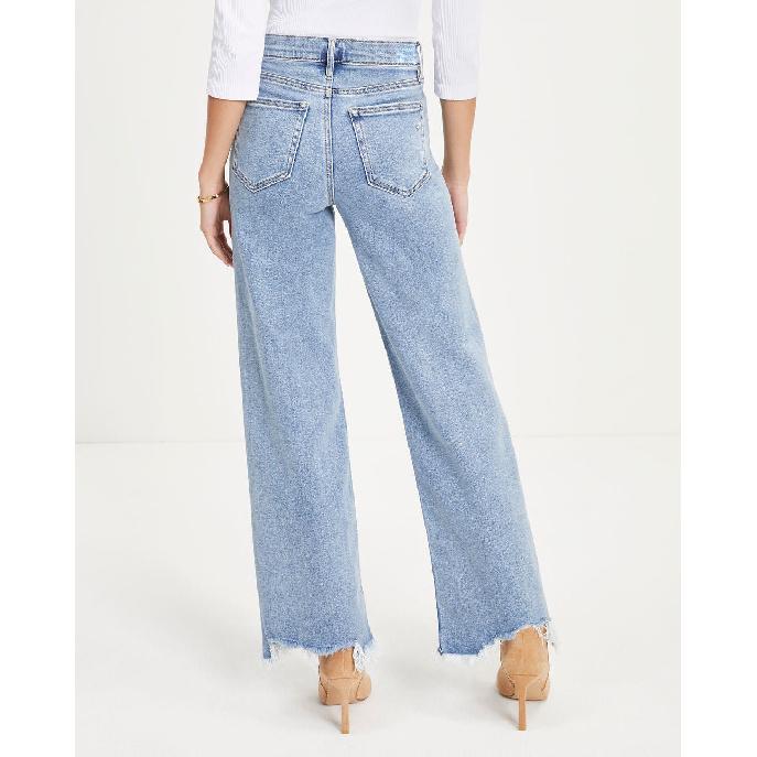 2024 Europäische Und Amerikanische Sommer Neue Damenjeans Mit Unregelmäßigen Quasten Am Saum, Schlichte Und Lässige Weitbeinige Hosen Für Damen