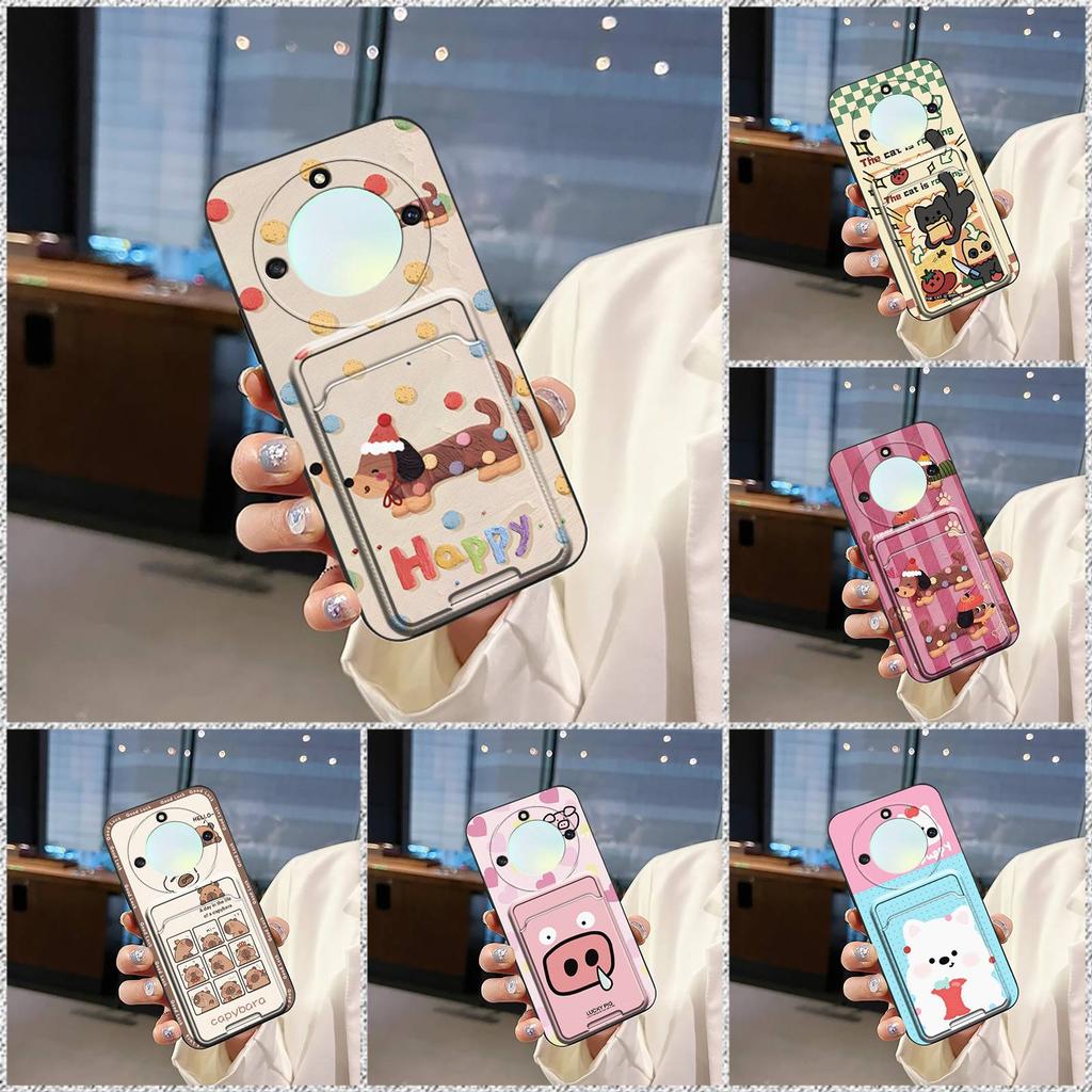 protective Silicone Phone Case For Huawei Honor X40 Graffiti Soft case Card bag Waterproof Durable Cartoon Anti-dust TPU