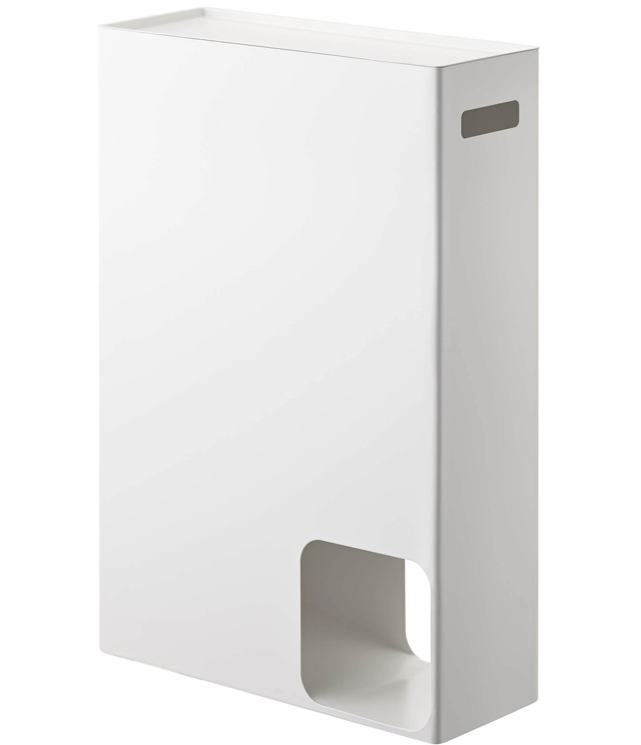 

Yamazaki Toilet Paper W33 x x Holds 12 2294 Storage, White, Approx. D12.5 H48cm, Plate, Rolls, Slim, белый