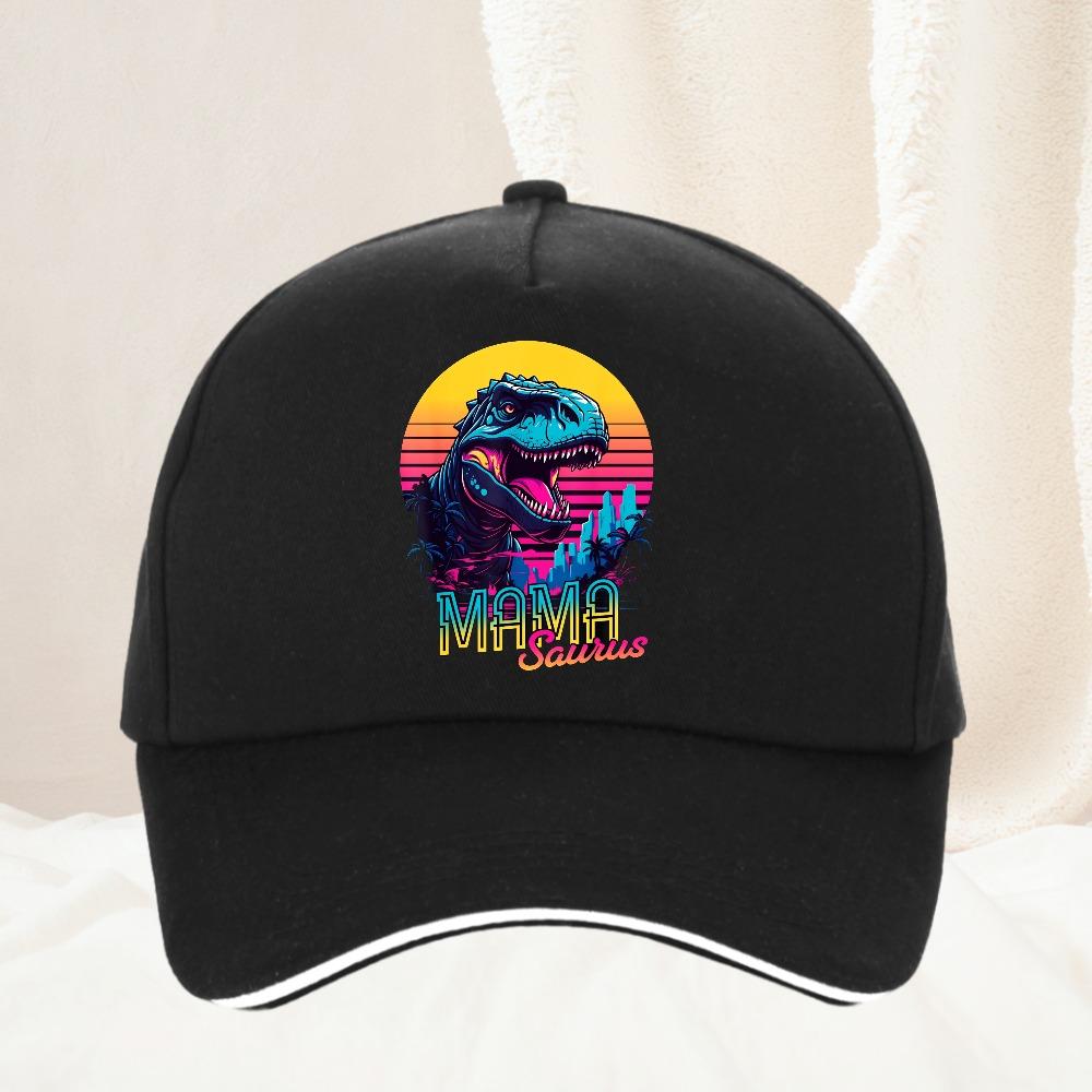 Zabawna czapka MamaSaurus TRex Dinozaur Mama Outdoor Regulowana Codzienna Czapka Ochrona przed Słońcem Unisex Damska Czapka Golfowa Baseballowa