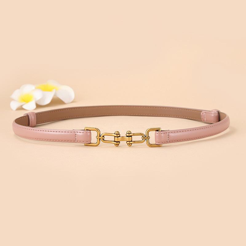 Mei Mary Korean style genuine leather skinny belt - women's fashion dress decoration waist chain - versatile suit waist cincher belt