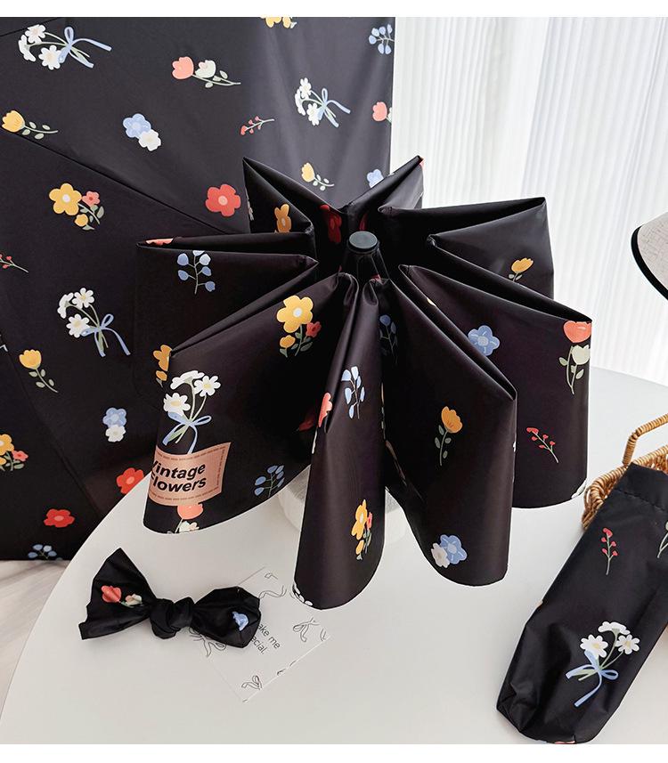 Sturdy Folding Umbrella: Cute Print, Dual-Use for Sun and Rain, Sun Protection for Men and Women
