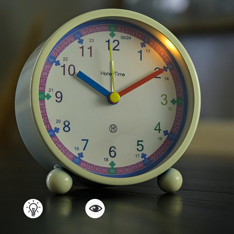 Early Education Night Lights Small Alarm Clock Boy Bedroom Student Using Silent Clock Girl Desktop Children Learning Bedside Clock