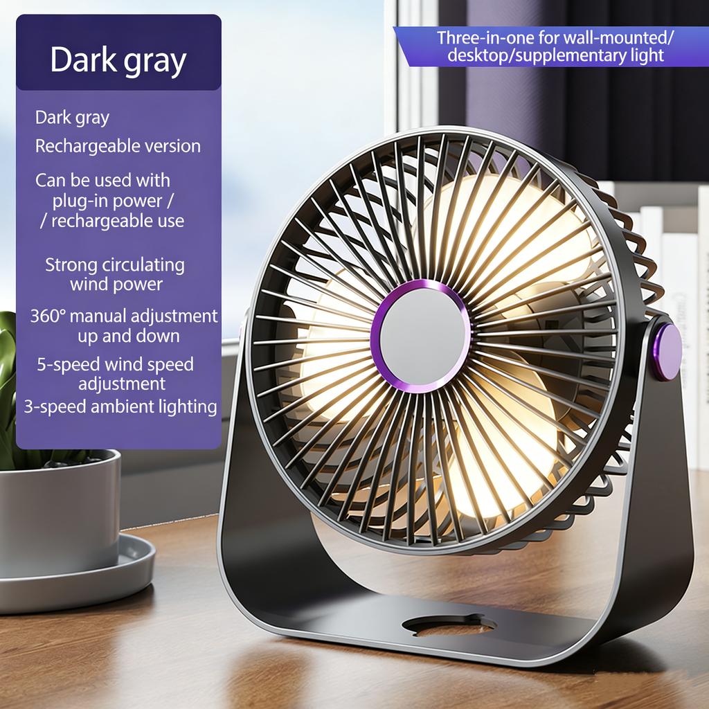 Multifunctional Electric Fan Wireless Portable Air Circulator Fan 4000mah Desktop Wall Ceiling Air Cooling Home Quiet Ventilator