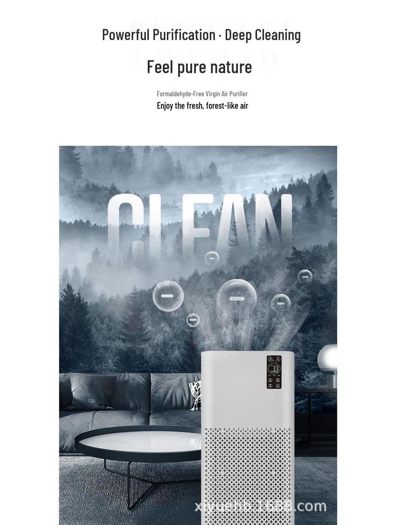 Smart Home Air Purifier with High-Concentration Negative Ions and Odor Removal for Bedrooms