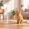 Freihändige Saugnapf-Katzen-Teasing-Stange Drehendes Elektrisches Schmetterlings-Katzen-Spielzeug Kätzchen-Spiel