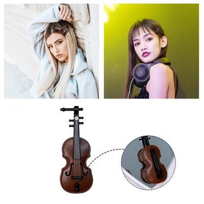 Retro Creative Hairpin Violin Hair Clip Elegant 2000s Violin Bunches Ornament Sweet Balletcore Violin