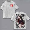Washed Tee Ga Kill! Anime T-shirt Harajuku Akame Washed Oversized Tshirt For Men Clothing Summer Short Sleeve Cotton Tees Tops Oversize1