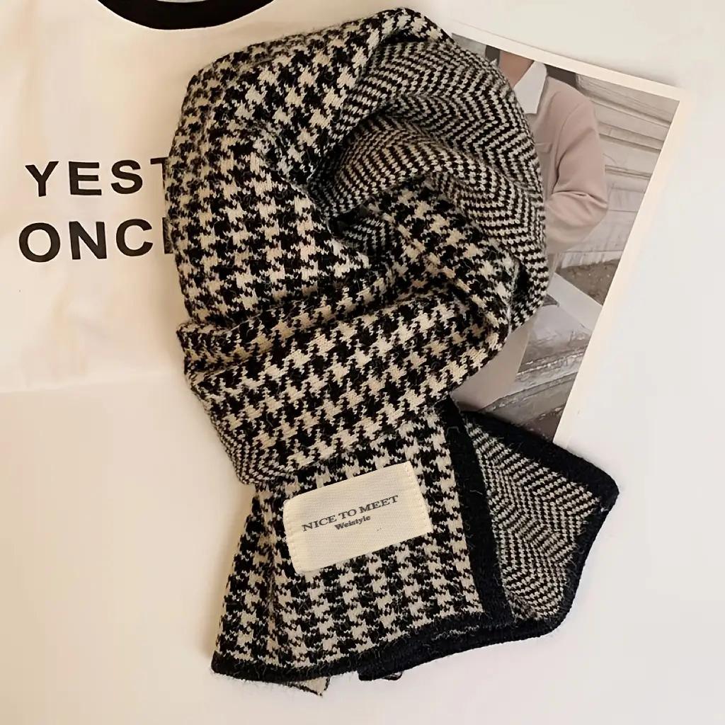 Women Girls Winter Warm Thicken Knitted Neck Scarf Tassel Couple Women Versatile Autumn and Winter Korean Style Edition Trendy