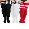 Plus Size Over The Knee Stockings Knitted Leg Warmer Casual Tube Socks  Thick Thighs