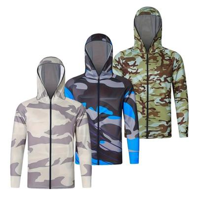 Zippered Fishing Clothes Shirts Quick-drying Sportswear Sun-proof Ultraviolet Breathable Hooded