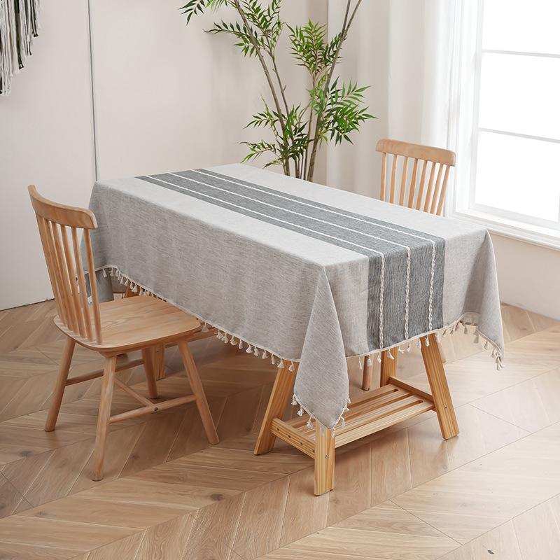 Waterproof And Oil-Proof Cotton And Linen Fabric Rectangular Tablecloth Coffee Table Pad Book Tablecloth Modern Simple Tablecloth