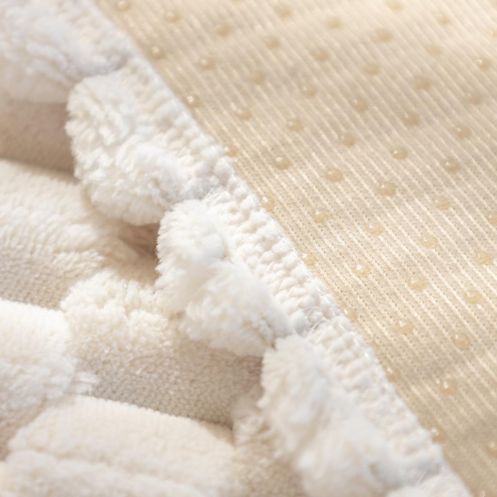1pc Honeycomb Velvet Sofa Cover, Pet's Favorite, Couch Towel, Thick Plush Furniture Protector, Fuzzy Non Slip Sofa Slipcover
