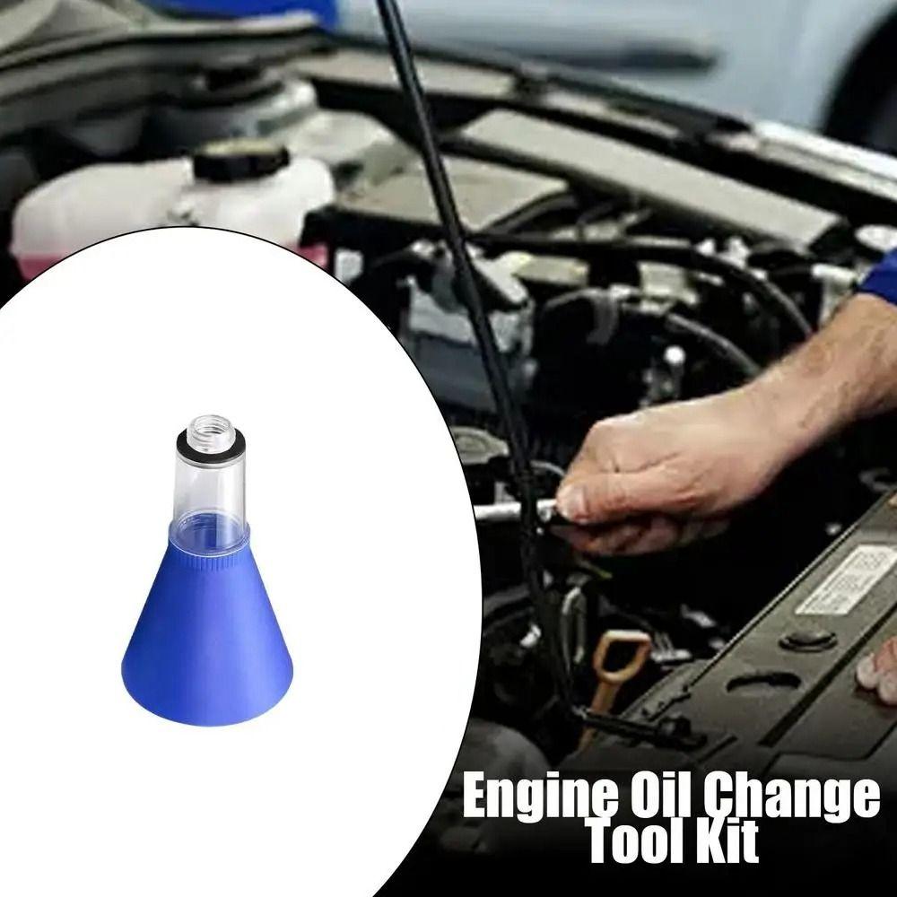 Oil Filler Cap Engine Oil Funnel Leakproof Oil Changing Tool Oil Filling No-Spill Funnel  Accessory