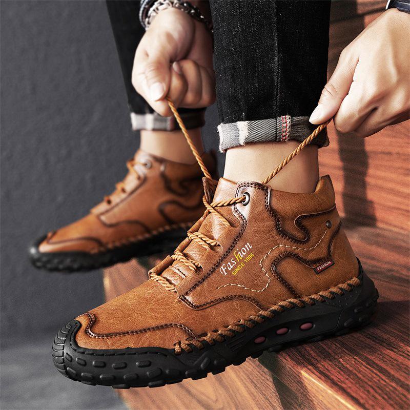 Martin Men's Winter Boots: Large Size, Anti-Cold, Plus Velvet, Warm Outdoor Sports and Casual Shoes