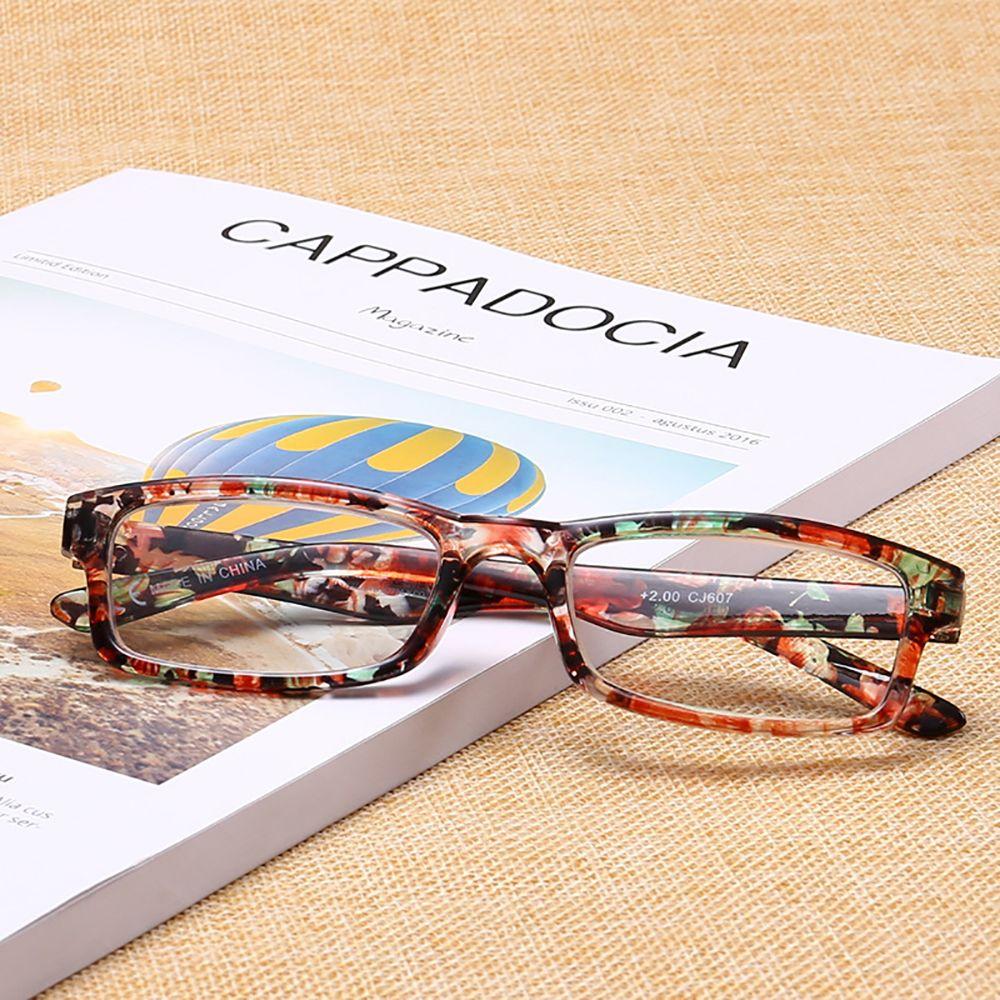 

Женские очки для чтения с печатным рисунком из смолы Очки для пресбиопии Очки для дальнозоркости Очки для компьютера red-+200