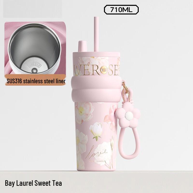 Hongyudiandian 316 Stainless Steel Insulated Straw Mug