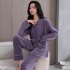 Island Fleece Pajamas Women'S Autumn And Winter Coral Fleece Thickened Fleece Spring And Autumn Models Can Be Worn Outside Loungewear