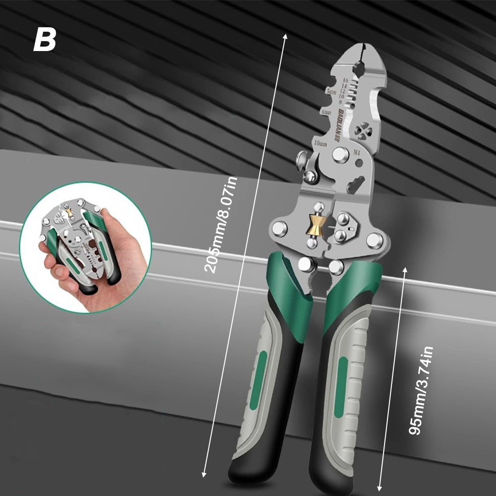 Multifunctional Wire Stripper Crimper Foldable Cable Cutter Pliers Professional Electrical Wire Stripping Tool Wire Stripper