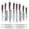 8pcs Professional Chef Knife Set with Roll Bag High Carbon Stainless Steel Kitchen Knife with Knife Sharpener, Dishwasher Safe