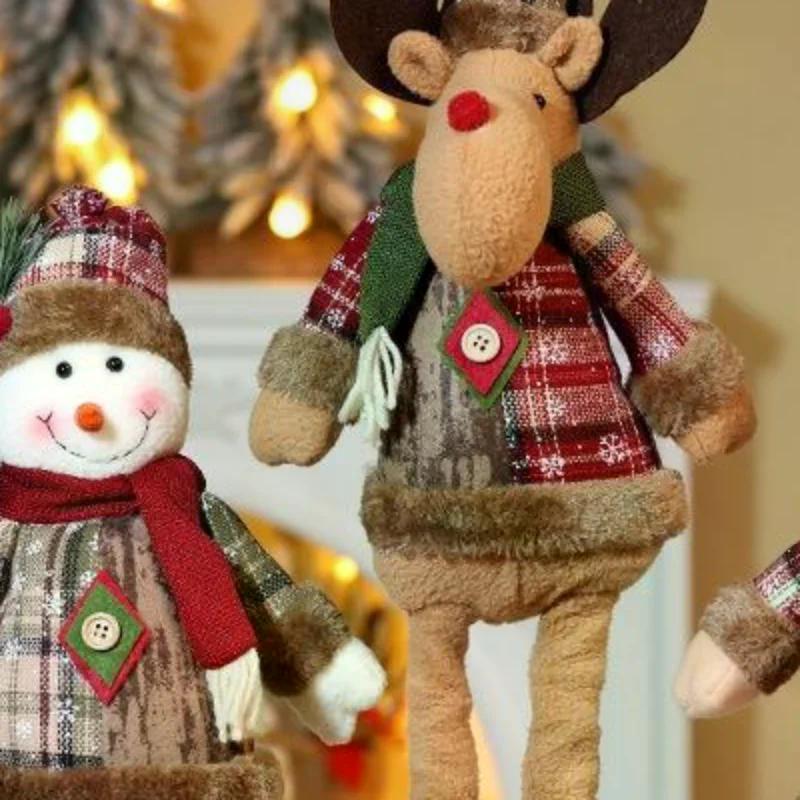 Christmas Ornament Xmas Gifts Telescopic Christmas Doll Merry Christmas Decorations For Home New Year