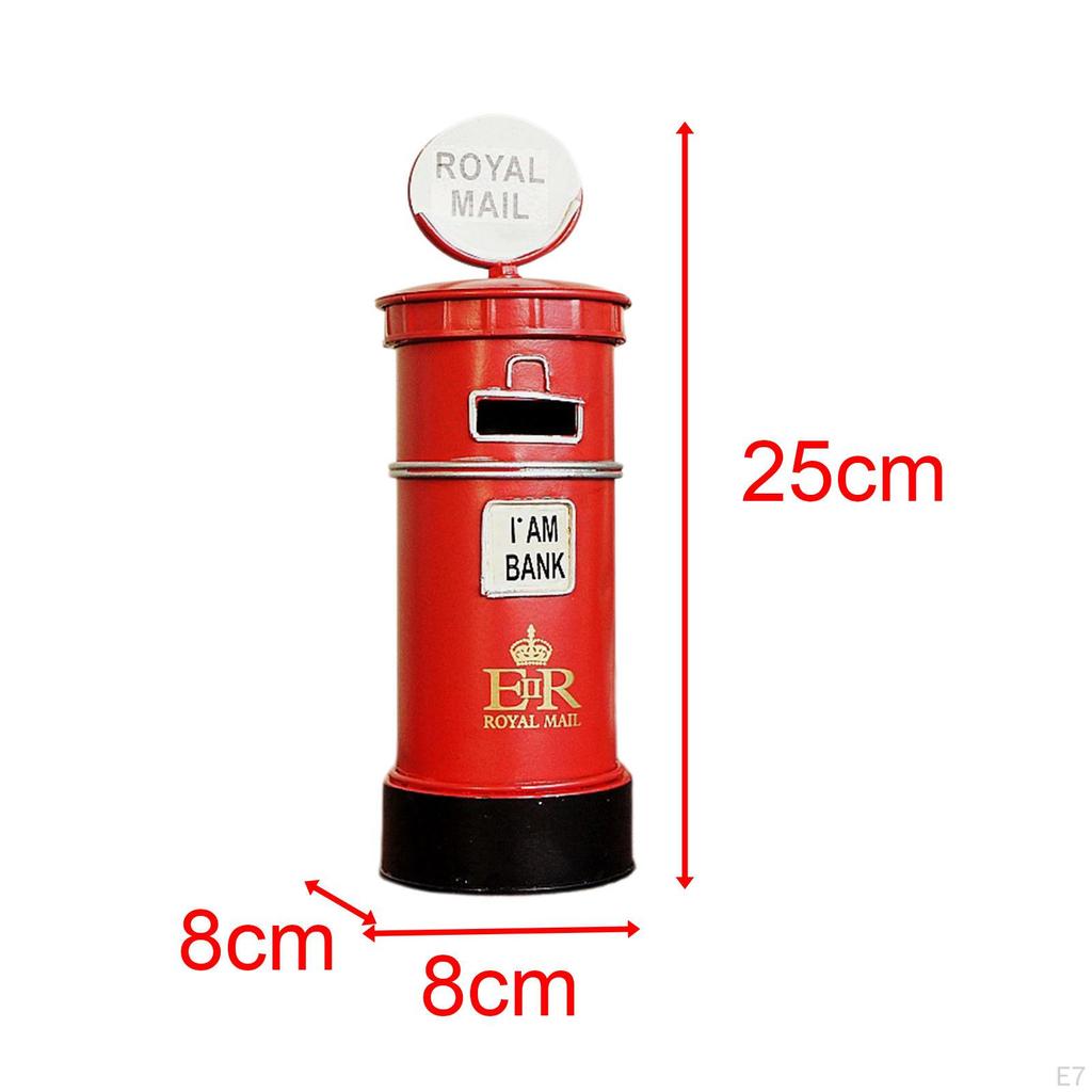 Creative Mailbox Piggy Bank Ornament Postbox Money Box Decorative Novelty Craft Saving for