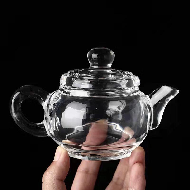 Hand-Polished Crystal Pumpkin Teapot