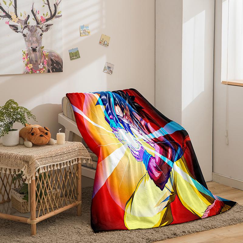 Riman Dragon Ball Series Flannel Blanket 3D Printed Sofa Blanket Thickened Blanket