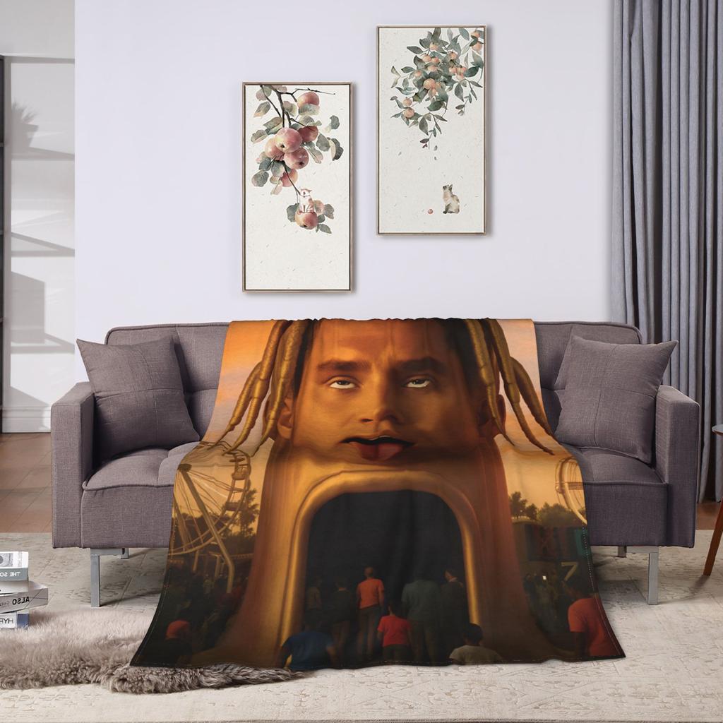 Warm BlanketBoy Girl Decorative Charlie Kirk Throw Blanket Flannel Bedspread For Couch Chair Novelty Sofa Bed Cover
