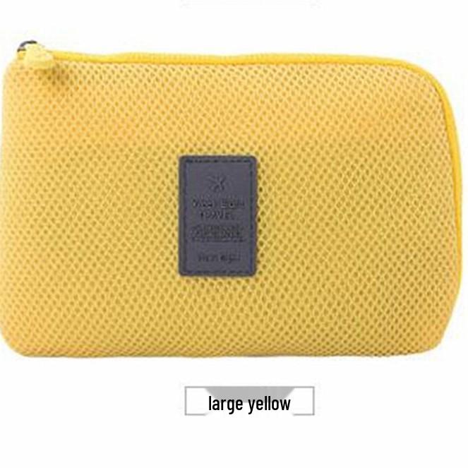 Velvet Shockproof Travel Digital Storage & Makeup Bag with Power Bank and Cable Organizer