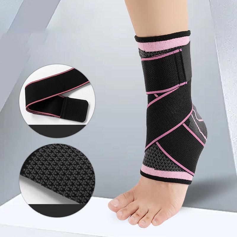 1 bucăți sport gleznă curea de compresie mâneci susțin țesătură 3D bandaj elastic pentru picioare Echipament de protecție pentru sală de fitness