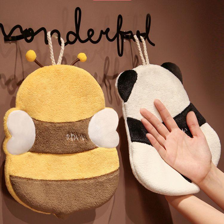 

Мультяшное заднее полотенце Быстросохнущее впитывающее полотенце Висячая ткань для мытья рук