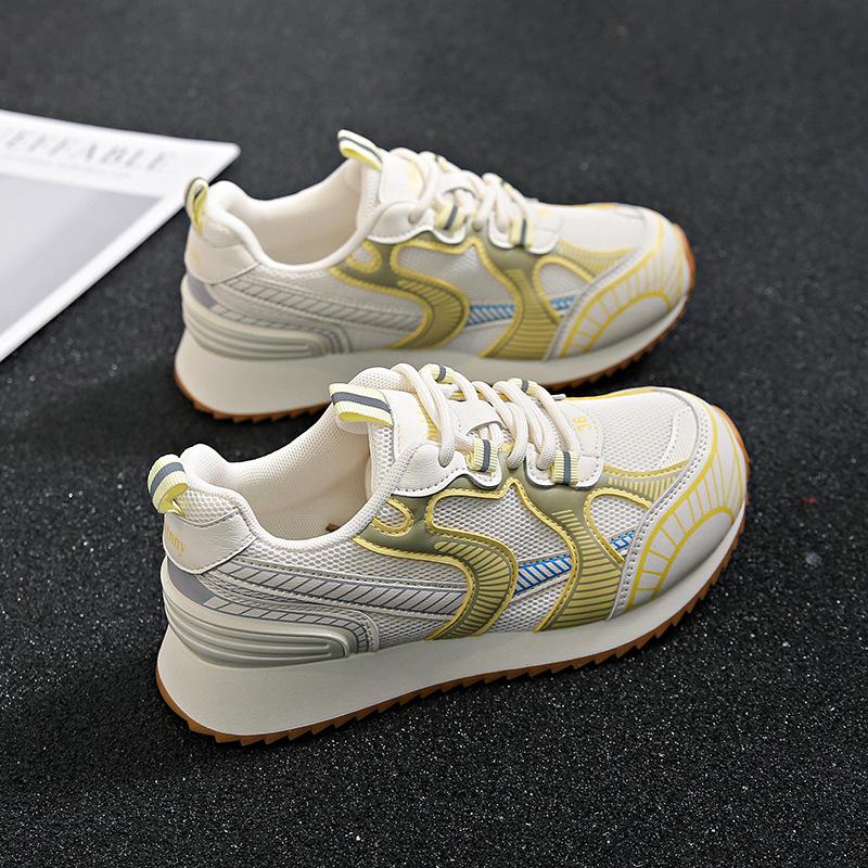 Suction film bottom dad shoes women's 2025 summer new platform-soled sports shoes women's versatile casual shoes mesh breathable women's shoes