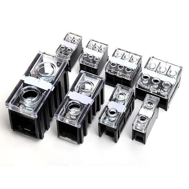 Din Rail Terminal Block In12Bk In20Bk 600V 2/3 Pin 30A/60A Electrical Connection Terminal Split High Current Junction Box