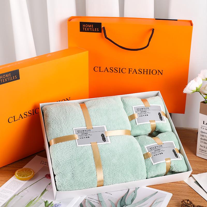 Luxus-Korallenfleece-Handtuch-Geschenkset - Weiche, bequeme Badetücher für jeden Anlass