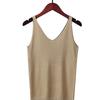 Women's Summer Halter Sexy V-neck Slim Bright Silk Knit Vest Wearing Sleeveless T-shirt Base Top Trend
