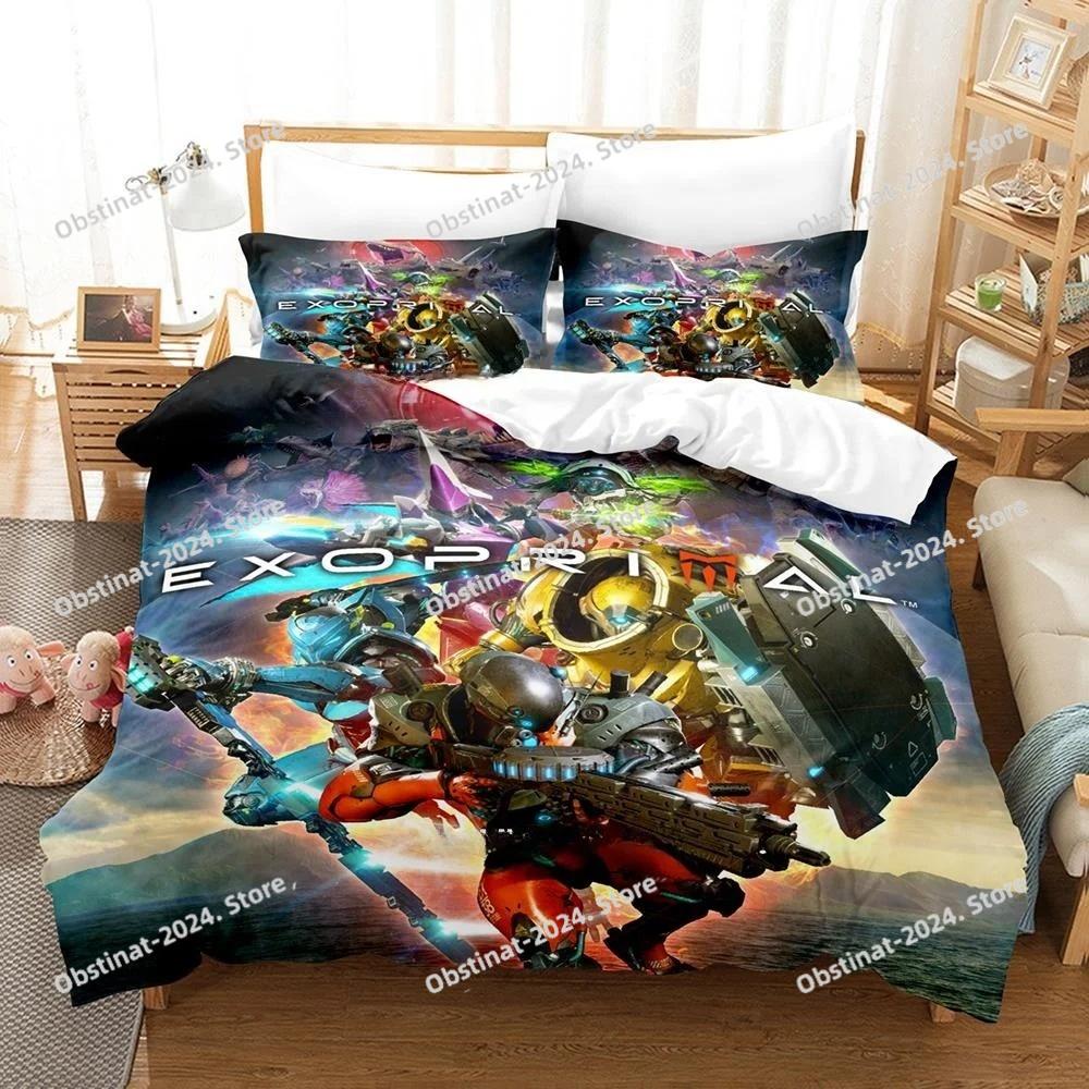 Game Exoprimal Bedding Set Printed Duvet Cover Sheet Pillowcase Bed Soft Quilt Cover Full Queen King Size 3D Anime Bed Sheet Set
