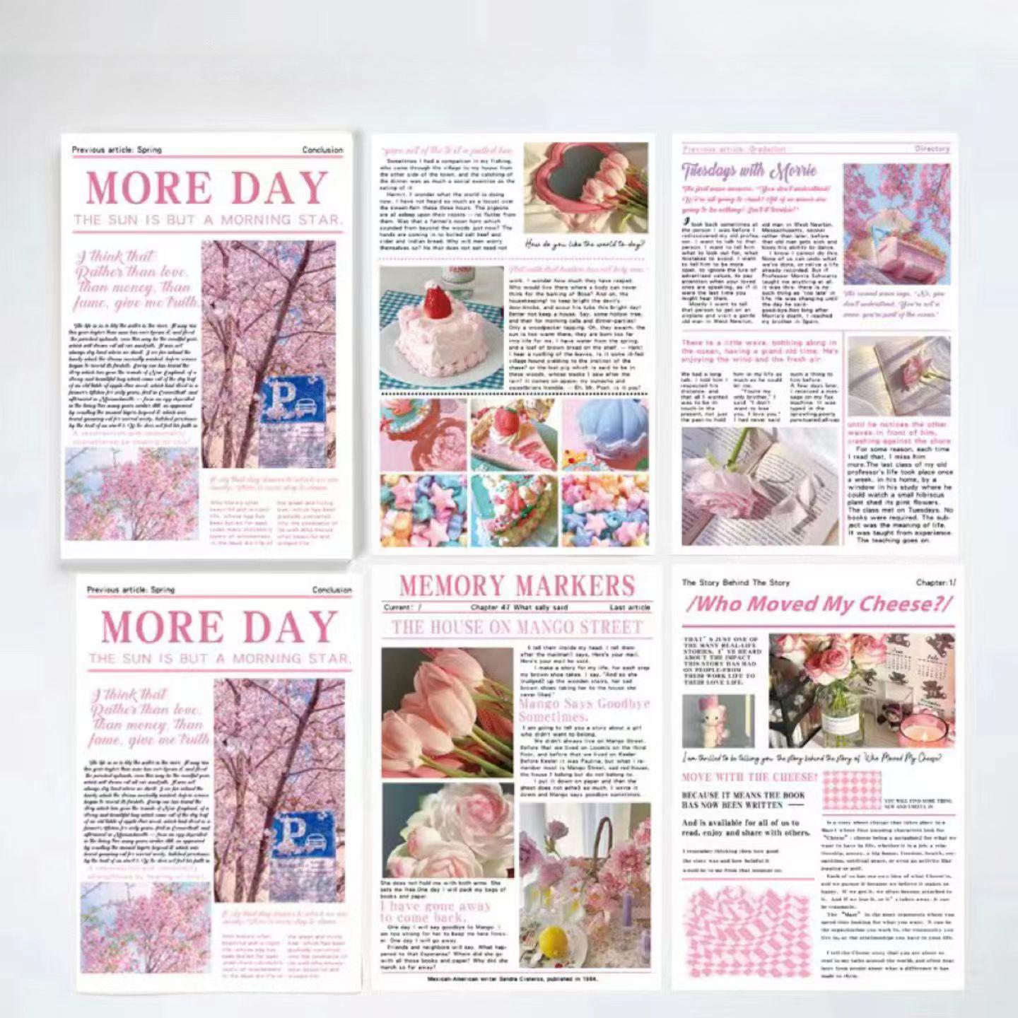 

50 шт. милый милый розовый журнал серии скрапбукинг журнал материал основа бумага милый девичья спальня настенное украшение постер