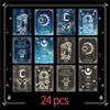 24 Pcs Retro Laser Gradation Butterfly Cosmic Sky Material Paper Scrapbooking Background Paper Hand Made Craft Supplies