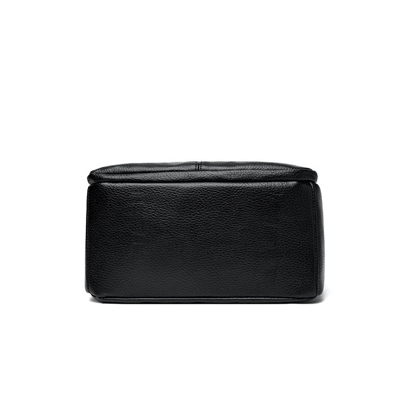 Myk Ryggsekk i Skinn Dame Ryggsekk med Stor Kapasitet Student Skolesekk