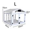 Wooden Transparent Pet House with Double Doors Indoor Dog Cat Crate Fence Stable Safe Houses for Small To Medium Cats Dogs