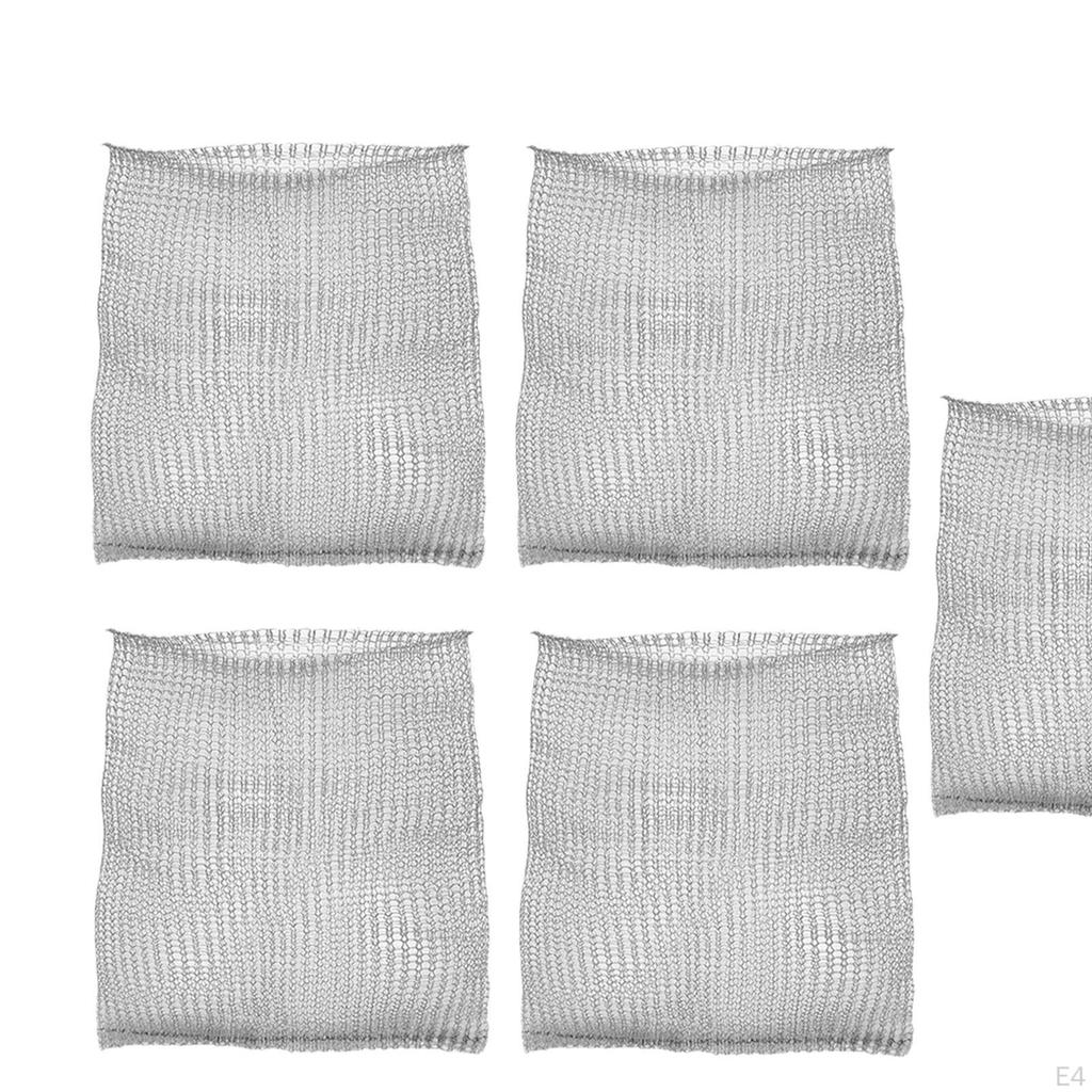 5 Pack Baskets with Net Bags And Wire Framework