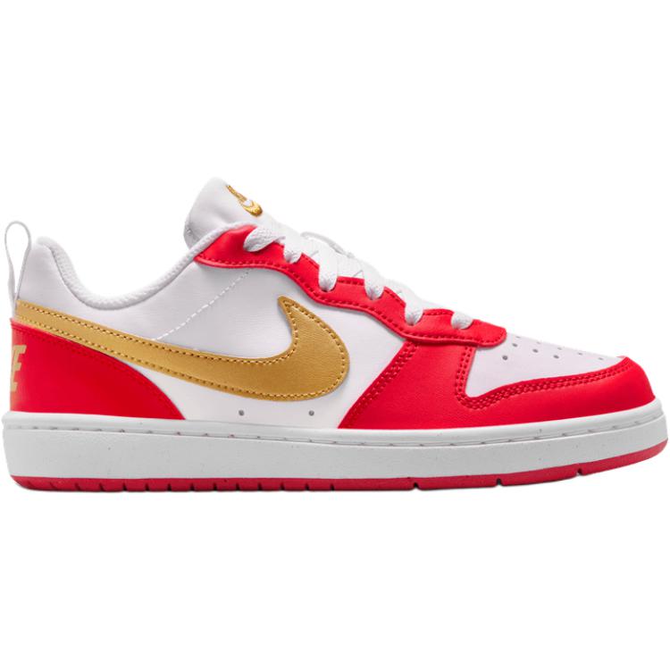 Nike Court Borough Low Recraft GS Weiß University Red Kindersneaker Metallisch-Gold DV5456137