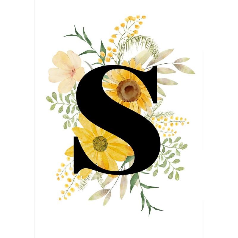 Minimalist Floral And Letter Combination The Education Of The Child Art Poster Canvas Printing Nursery School Classroom Decor