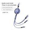 Valve Stems Caps 3 In 1 Retractable Data Cable USB Car Charger Head Auto Accessories For Volkswagen VW RLine R Golf Amarok T5 Ti QF3