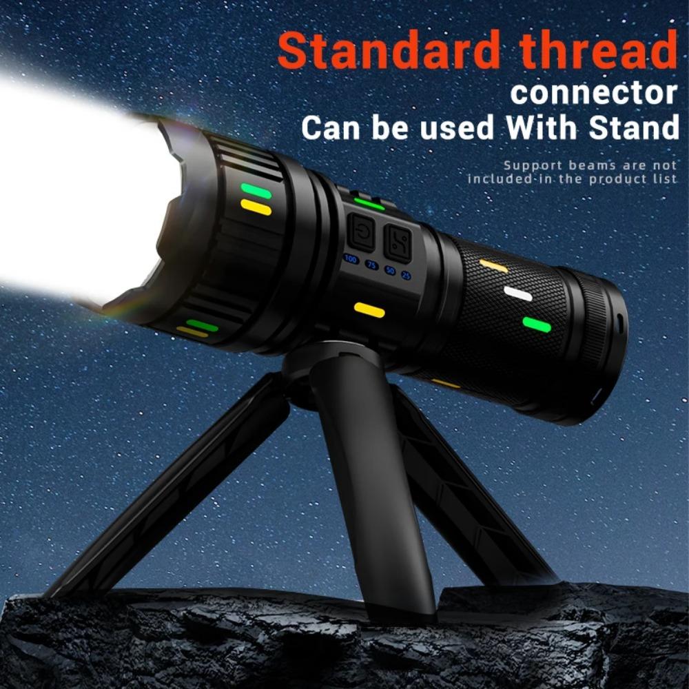 Super Bright White Laser Flashlight Use 4*181350Battery Rechargeable Powerful Al Alloy Torch Waterproof Zoom LED Flashlight