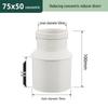 PVC Reducing Tee Pipe Fitting 50/75/110 mm - Eccentric Drain Connector Adapter