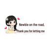 Fun Female Driver Reflective Waterproof Car Sticker
