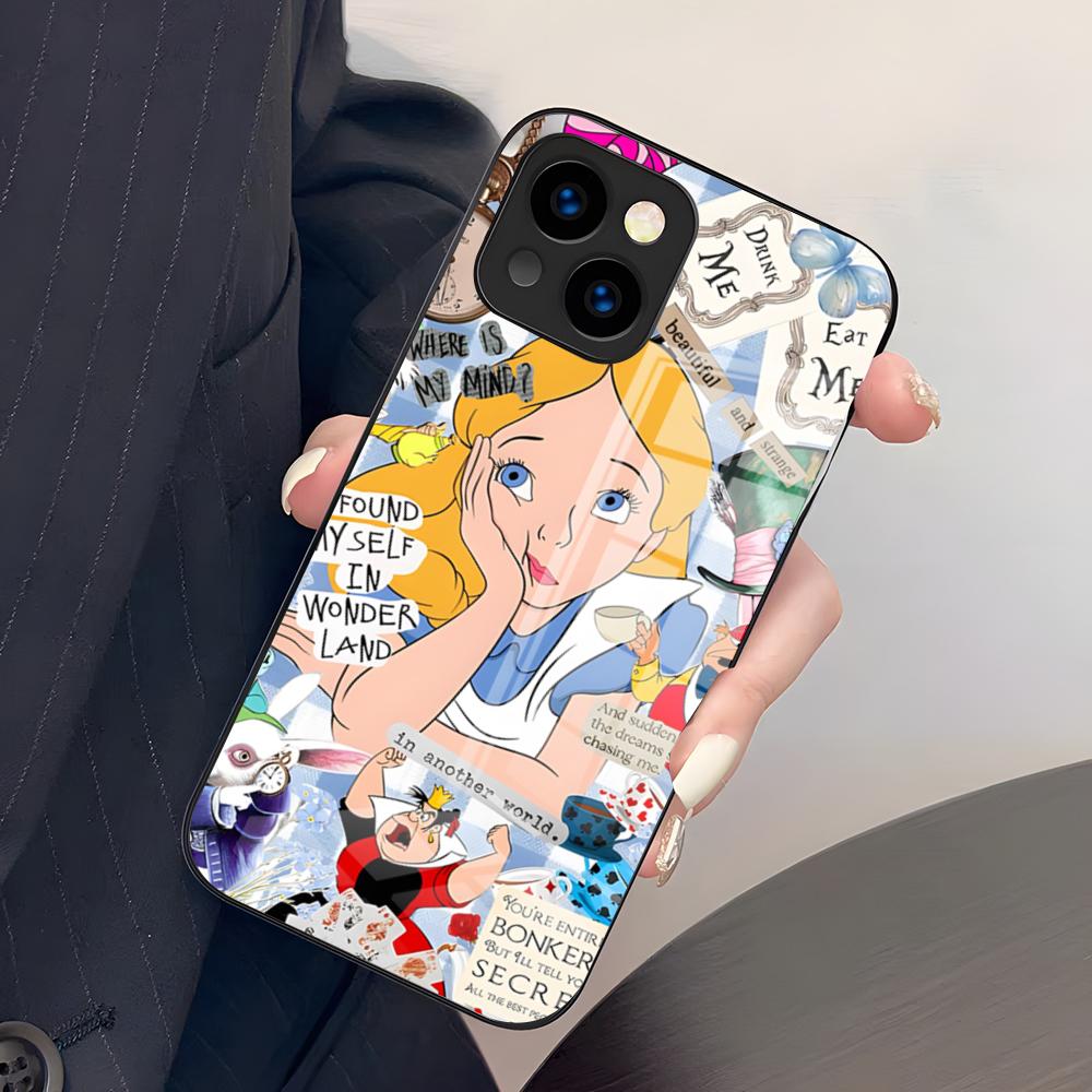A-Alice In Wonderlands Phone Case For IPhone 17 Pro Max 15 Pro 16 14 Plus 12 13 Mini 11 Pro Shockproof Glass Cover