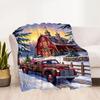Winter Wonderland Snowman Blanket Soft & Cozy Great for Seaside Office Livingroom for All Occasions Modern Style